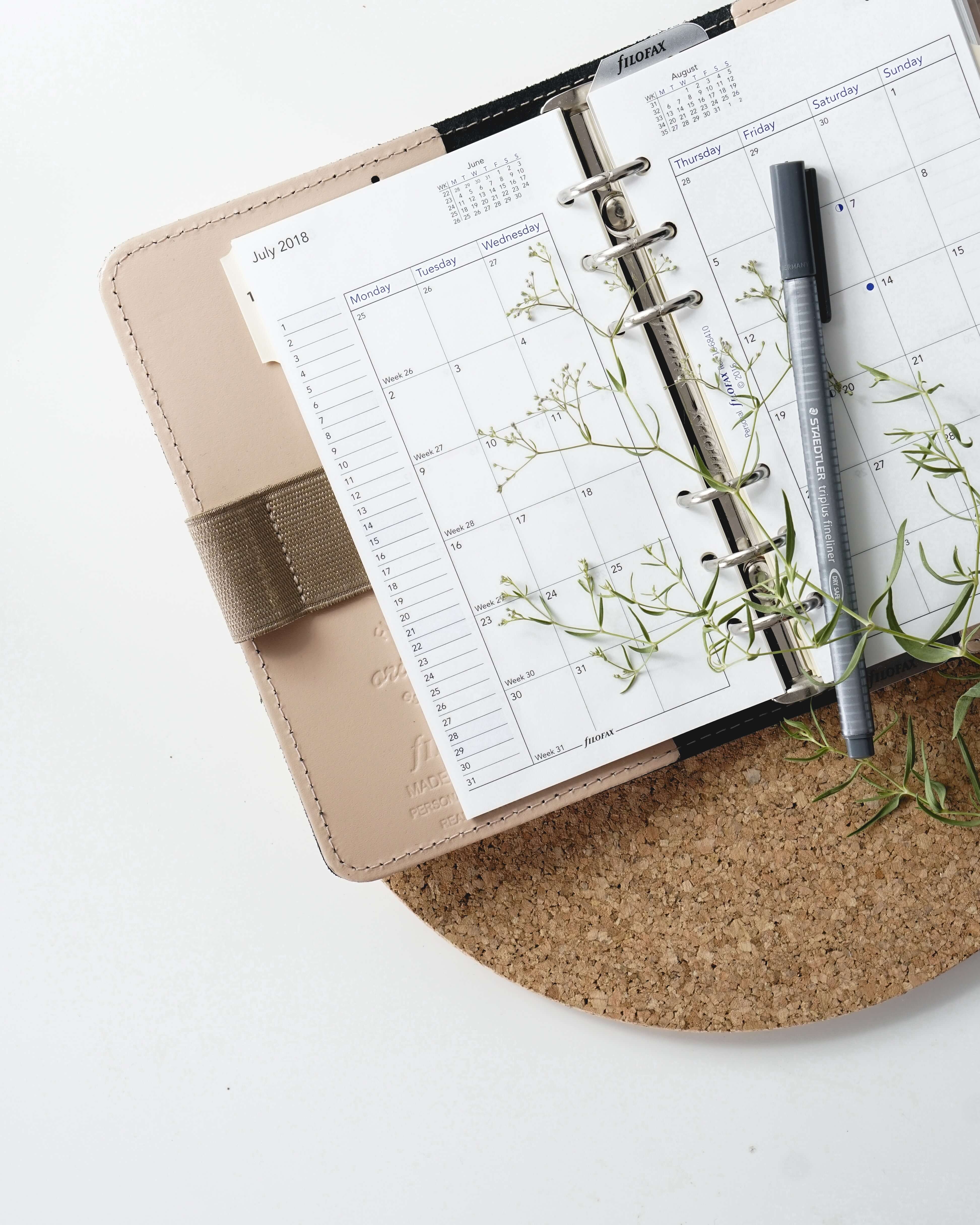 An open notebook